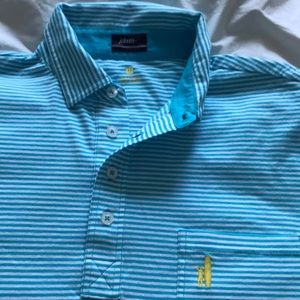 New johnnie-O striped polo shirt